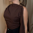 Solène Asymmetric Cape Top